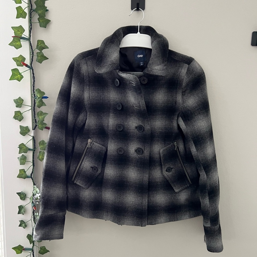 GAP Plaid Pea Coat
